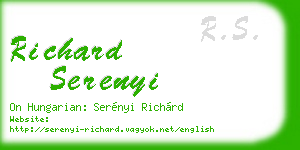 richard serenyi business card