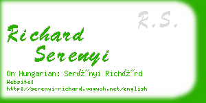 richard serenyi business card